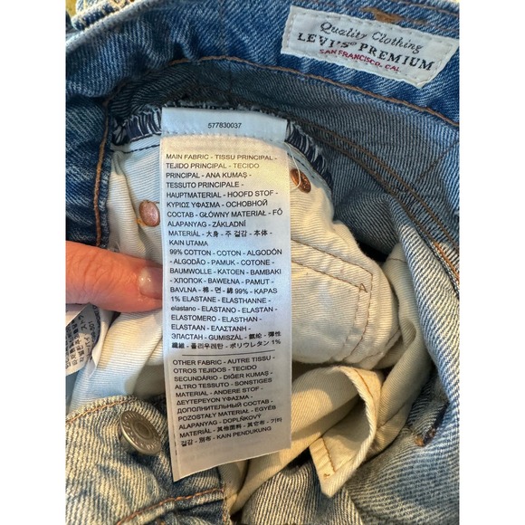 LEVIS Mens Premium Big E Hi-Ball ROLL Jeans Stretch Denim Tapered Camo Shred 42 - Picture 16 of 16